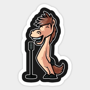 Horse Sing Karaoke Kids Kawaii Neko Anime print Sticker